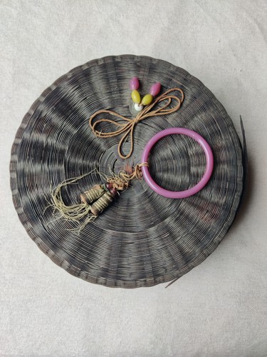 Chinese woven sewing basket - sewing,