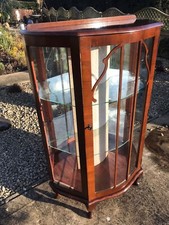 bow fronted display cabinet