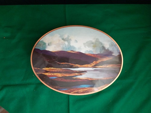Vintage oval biscuit tin - vintage, 29cm