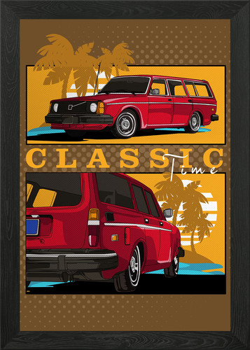 Classic 240 volvo framed wall - classic,