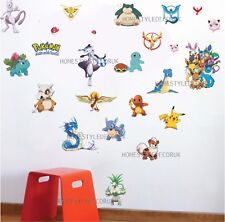 POKEMON PIKACHU WALL STICKER Pocket Monster Kids Room Vinyl Decals UK Seller