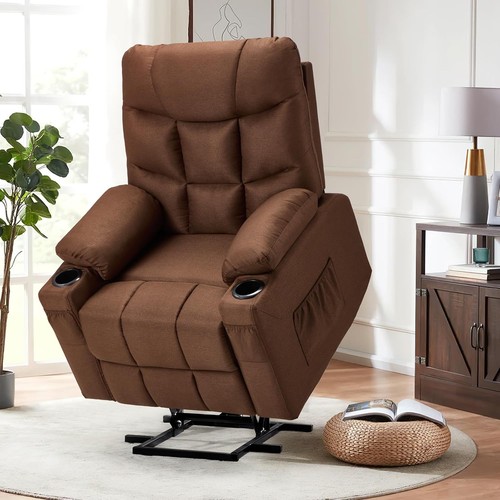 Heavy lift recliner with heat