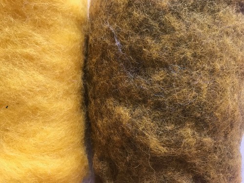 Bergschaf felting wool mustard - felting,