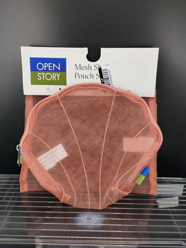 Mesh shell peach pouch set - mesh,