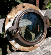 Antique Ships Bronze Porthole Nautical Window Old Boat~J & J Woods~10"/ 25.5cms