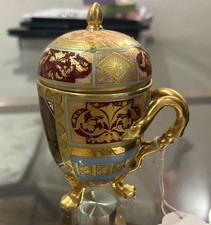 19th C Gilded Porcelain Footed