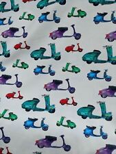 Moped/ Scooter Theme Cotton