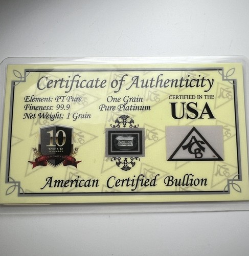 Grain pure platinum - 99.9,