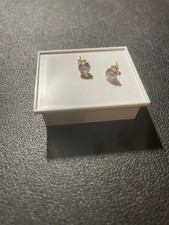 14k Rose Gold Sparkly Stud Earrings