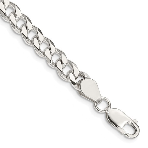 5mm curb chain bracelet - 6.5mm, 8
