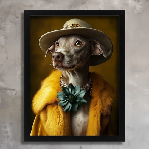 Greyhound wall art dog fur - greyhound,