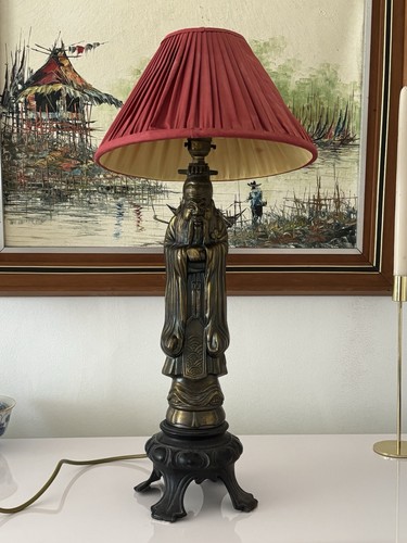 Vintage chinese spelter table - chinese,