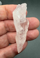 Satyaloka Azeztulite Quartz Natural Crystal Palm Stone from India