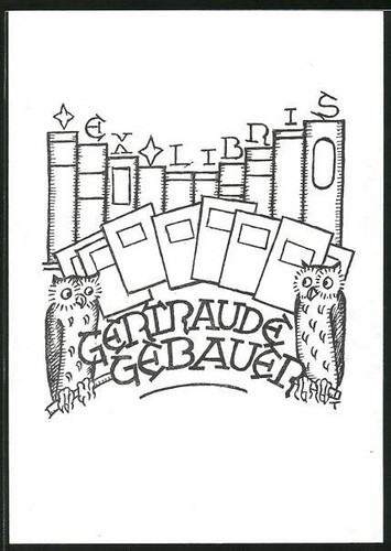 Bookplate gertraude - bookplate,