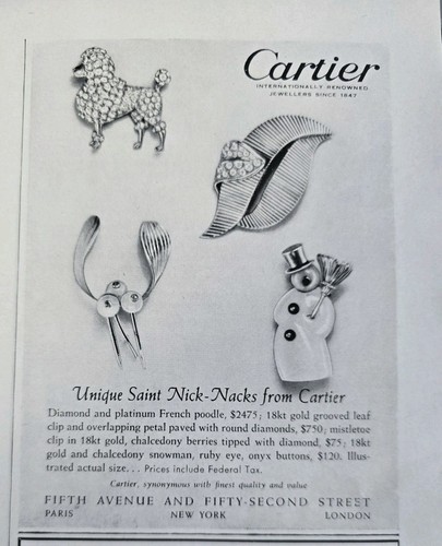 1952 cartier jewelry pins - jewelry,