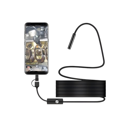 Endoscope camera with light - 2m,