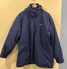 Schott NYC Jacket Mens Navy Blue Fleece Lined Hooded Insulated