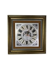 Vintage Square Wall Clock Gold Frame Roman Numerals Decorative Art Decor