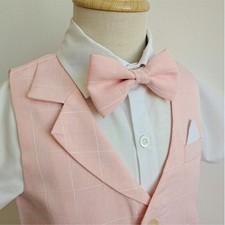 Boys Suits Linen Suit 3 Piece Long Set Suit  Wedding Page boy Formal Baby Boys