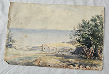 WATER COLOUR OF A BEACH SCENE