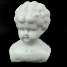 Antique shoulderplate china head, 4.4", Germany, glazed porcelain, doll head