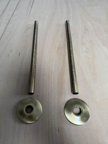 Antique brass 15mm pipe tubes - antique,