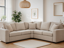 Cream Corner 5 Seater Sofa