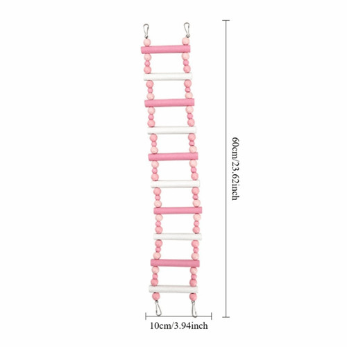 Colorful wooden parrot ladder - wooden,