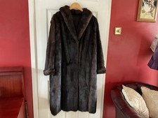 Vintage Genuine Dark Brown Fur Coat Possibly Mink Medium