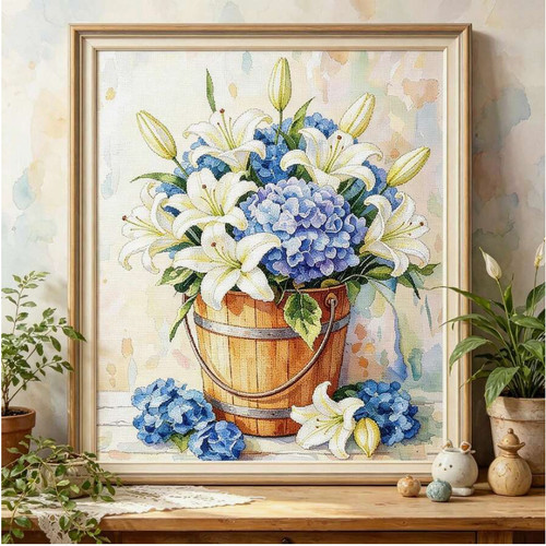 Printed cross stitch kit - kit, ct