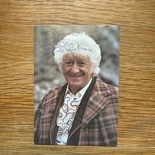 Doctor Who Jon Pertwee As Third Doctor Signed BBC Postcard 1980s.