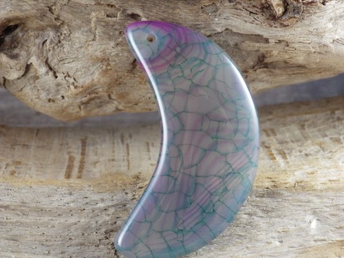 Crescent moon gemstone - moon, pendant
