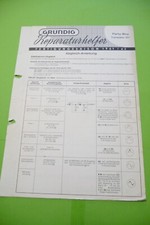 Service manual for Grundig Party Boy Transistor 201, Original!