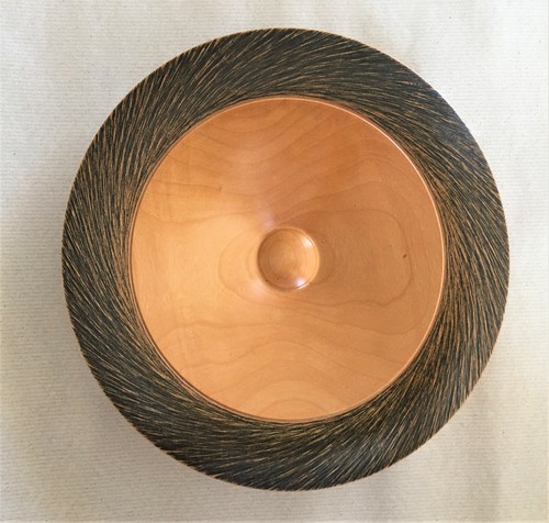 Hand turned sycamore bowl - hand,