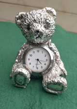 Silver Bear Clock Quartz Made in China New Battery