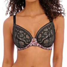 Freya Lingerie Infinity Fields Underwired Plunge Bra Black 401802