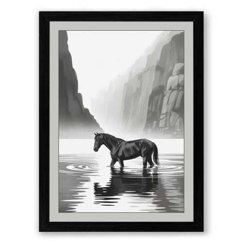 Horse stone minimalist - horse,