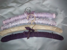 4 Padded Coat Hangers  cream