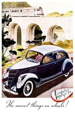 🚗 Lincoln Zephyr V12 Art Poster - 24x36” Premium Art Print 200GSM Paper💎