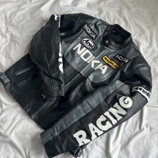 Holy Grail Rare Vintage Nokia Michelin Alpinestars Racing MotoGP Leather Jacket 