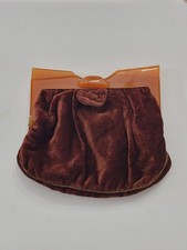 Vintage 1940s Brown Faux Suede