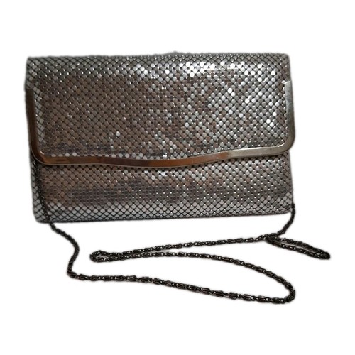 Silver mesh chain - mail, evening