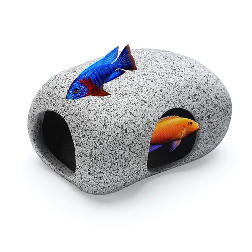 Ceramic aquarium cave fish - ceramic,