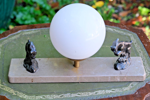 Vintage art deco style spelter - art,