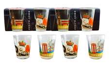 London Themed Shot Glasses – Set of 4 – London Icons– Souvenir or Gift