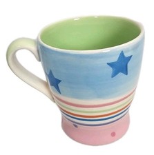 Whittard Of Chelsea Mug Candy Ceramics Stars Stripes Spots Pattern Handpainted