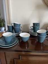 24 x Poole Pottery Moon Blue