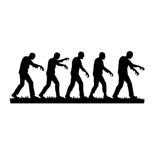 Zombie walkers bumper decal - walkers,