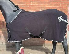 Luxury Horse Fleece Rug, Anti-Pill Fabric, Silver/Rose Gold Ornament CLEARNCE