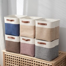 Pack of 3 Fabric Cube Storage